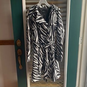 Express zebra trench coat